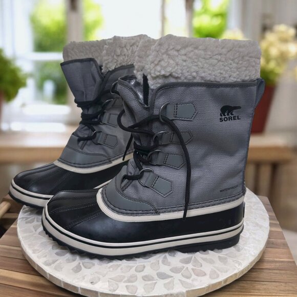 Sorel Winter Carnival WP Women’s Waterproof Boot Size 8.5 Gray Insulated Snow - Picture 6 of 14